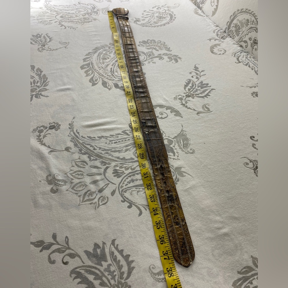 Vintage Python 70s Patchwork Belt Hippie Boho Sty… - image 7